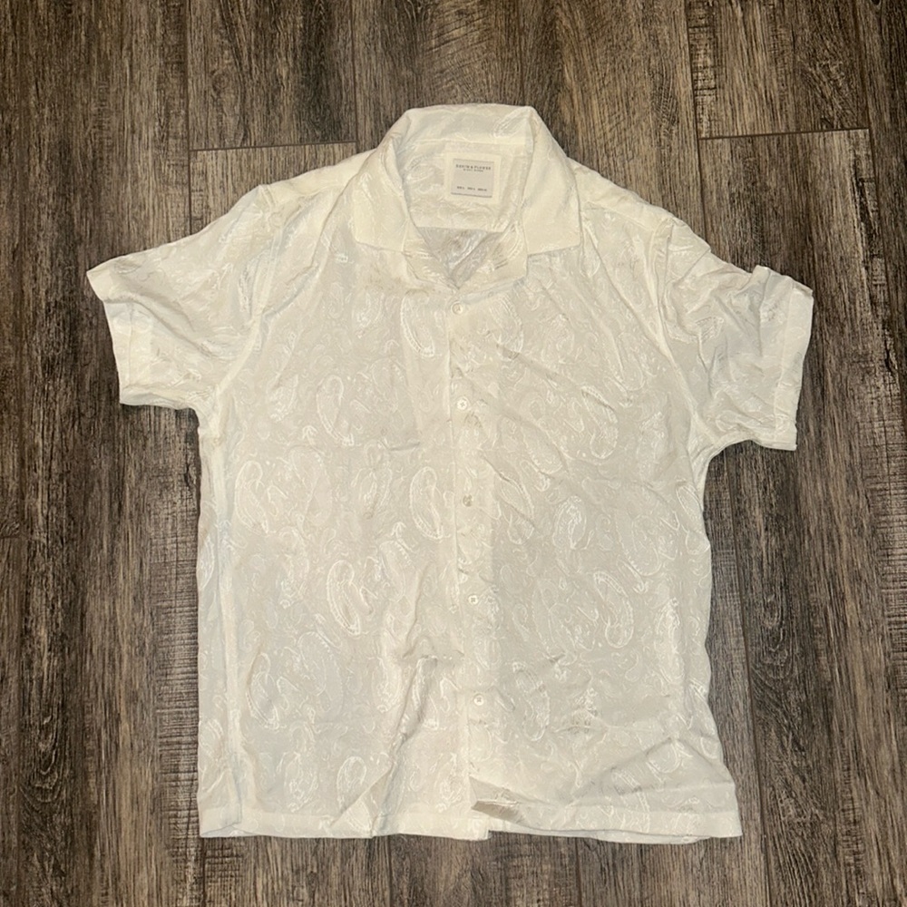 Denim & Flower Ricky Singh casual button down shirt sz L